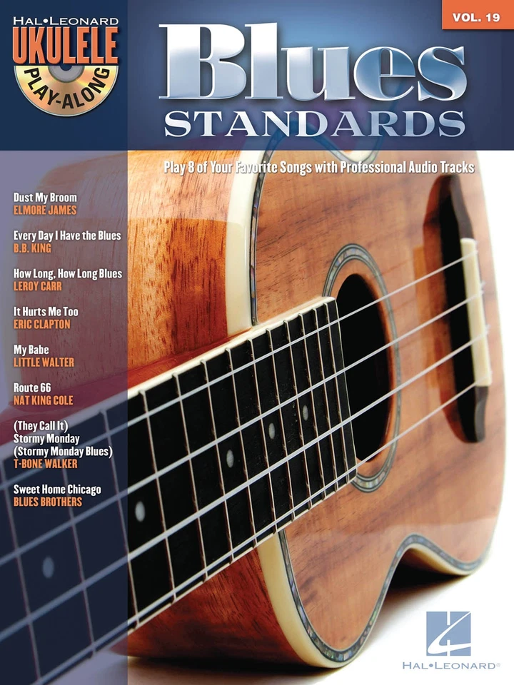 Libro CD de letras de partituras de ukelele Play-Along Vol 19 Blues Standards Foto 1 de 1