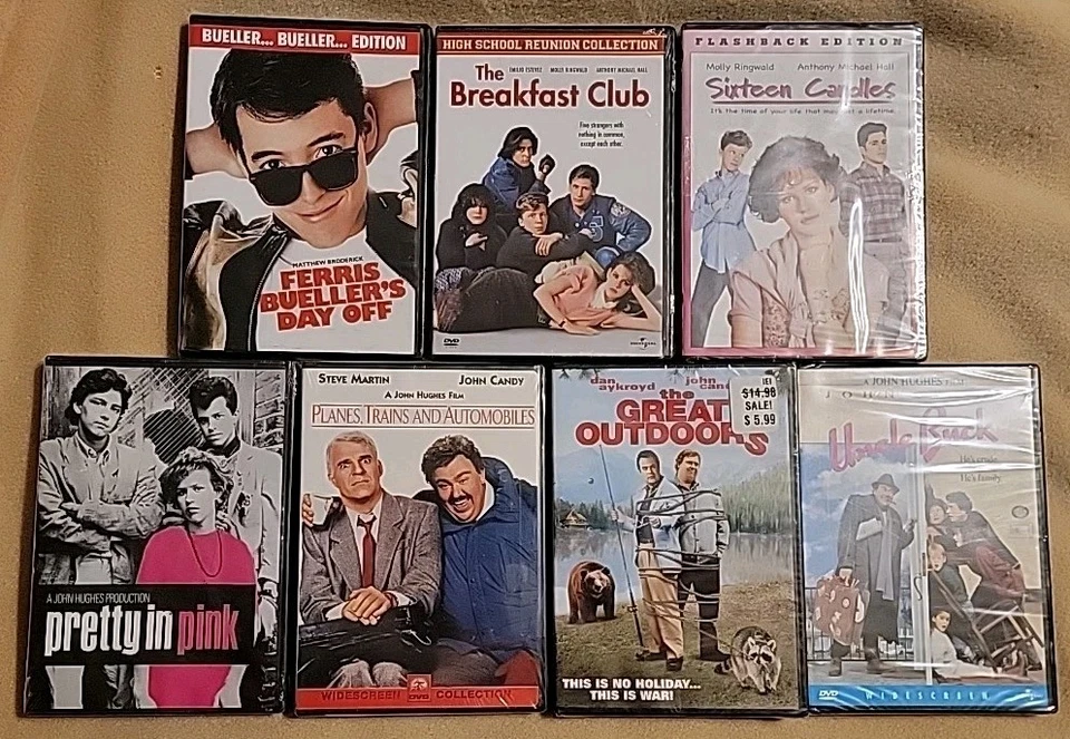 NEW John Hughes DVD LOT Breakfast Candles Ferris Outdoors Uncle Buck Pink Planes - Image 1 of 4