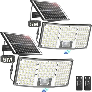 Solar Outdoor Lights Motion Sensor, 292 LED Solar Flood Lights with Remote, 4000 - Picture 1 of 8