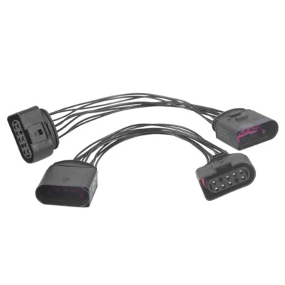 2PC 14 to 10 Pin Xenon HID Headlight Connector Adapter Harness For 2015 VW Jetta - Image 1 of 4