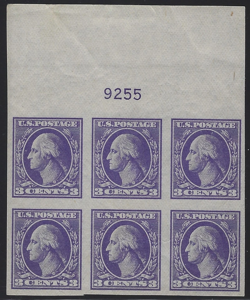 US Scott # 535 Type IV - Wide Top - Mint OG NH (VLH in selv.) - XF+      (C-582) - Image 1 of 2