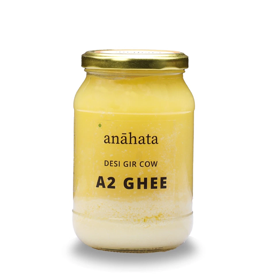 Anahata Farm A2 Desi Gir Cow Pure Milk Ghee 1000 ml Glass Vedic Bilona Method - Image 1 of 4