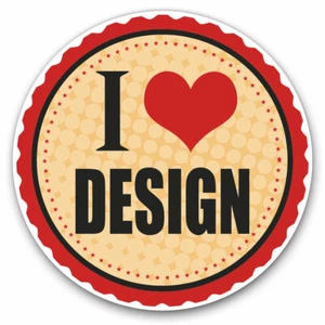 2 x Vinyl Stickers 20cm - I Love Design Student Graphic Design Cool Gift #5227 - Picture 1 of 9
