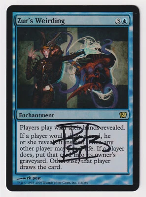Signed FOIL Zur's Weirding HP 9th Edition Artist rk post 2005 MTG Magic Rare EDH - Image 1 of 2
