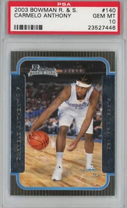 Graded 2003-04 Bowman Rookies & Stars Carmelo Anthony #140 Rookie Card PSA 10 - Picture 1 of 2