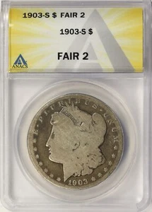 1903-S $1 Morgan Dollar ANACS Fair 2 - Picture 1 of 4
