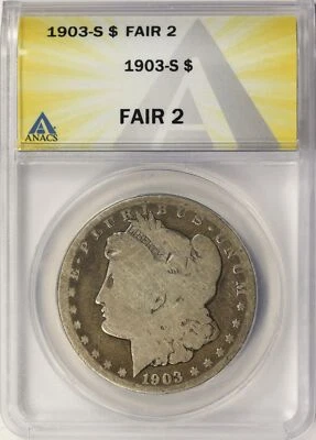 1903-S $1 Morgan Dollar ANACS Fair 2 - Image 1 of 4