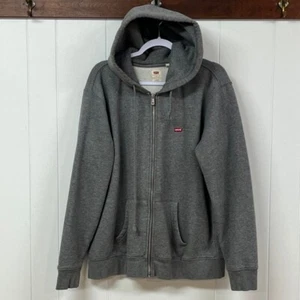 Levis Hoodie Full Zip Long Sleeve Gray Size Large - Picture 1 of 14