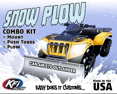 Can-Am 570 Outlander MAX - 2016-2023   KFI ATV 60" Snow Plow Combo Kit Foto 1 de 4