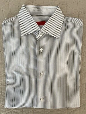 "Camisa de vestir ISAIA alterna multi rayas cuello extendido talla 17 1/2"" $795" Foto 1 de 4