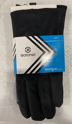 Isotoner Smart Touch Winter Gloves Men's BLK Medium - Image 1 of 3