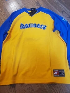 Nike Cooperstown Collection Harold Reynolds Retro Mariners Trikot Gr. XL #4 Neu mit Etikett - Bild 1 von 5