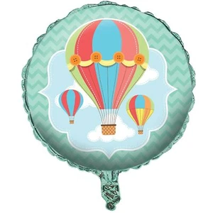 Up, Up & Away Hot Air Baby Shower Birthday Party Decoration 18" Mylar Balloon - Picture 1 of 1