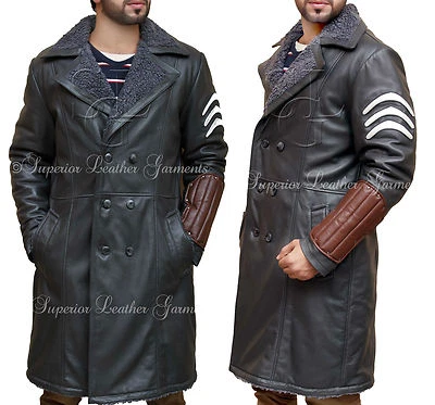 SUPERIOR LEATHER GARMENTS Suicide Squad Jai Courtney Captain Boomerang Genuine Leather Coat
