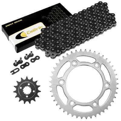 Black Drive Chain And Sprocket Kit for Honda XR650L 1993-2018 - Image 1 of 4