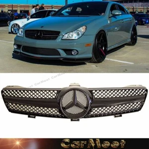 Shiny Black GB1 Color Front Vent Grille Fit For 04-08 W219 CLS350 CLS550 Sedan - Picture 1 of 3