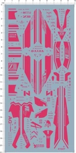 1/100 MG Z3 MSZ-006-3 Zeta Z-3 GDM Figure Markings Water Slide Decal Purple - Picture 1 of 1