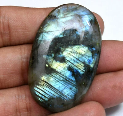 95.20 Ct Natural Fire Labradorite GGL Certified Oval Cabochon  Gemstone - Image 1 of 4