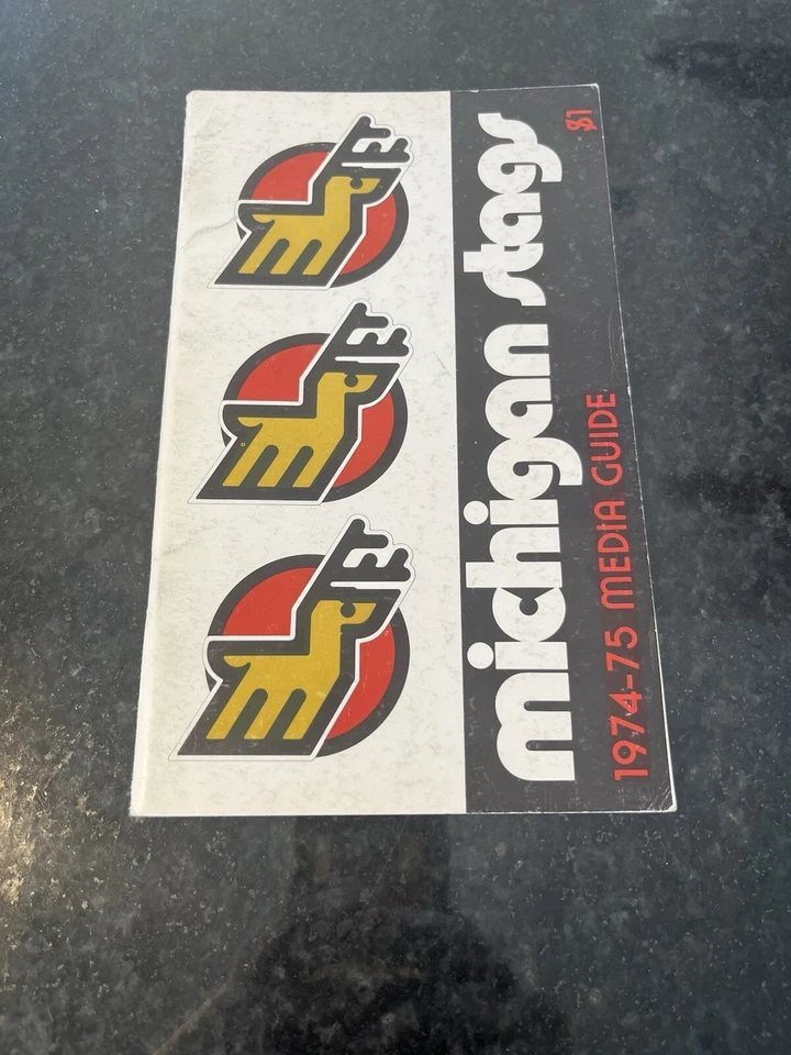Vintage 1974-75 Michigan Stags Ice Hockey Media Press Guide - Image 1 of 2