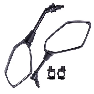 2pc 10mm Universual 7/8" Motorcycle Side Mirror ATV Scooter E-Bike Rearview - Picture 1 of 8