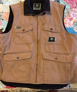 Vintage John Deere Canvas Reversible Vest Men's Size M. - Picture 1 of 14