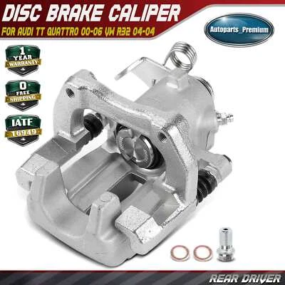Rear Driver Brake Caliper with Bracket for Audi TT Quattro 2000-2006 VW R32 2004 - Image 1 of 4