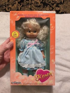 Muñeca niña Toy O Rama 1991 11" Keren vintage nueva en caja - Imagen 1 de 9