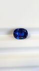 Blue cushion-cut unheated 3.45 ct sapphire, certified by GIA.