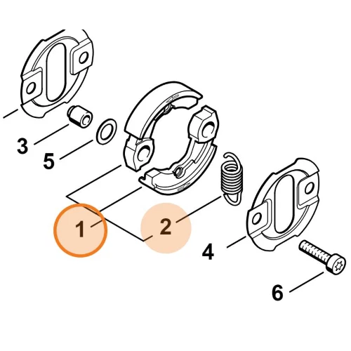 STIHL FRIZIONE PER  FS 130 110 100 90 SP 90 HT 101 105 131 135 KM 90 100 130 R - Immagine 1 di 3