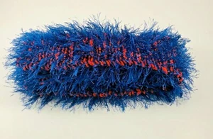 Scarf Women's Handmade Fluffy Neck Wrap UF Gator Colors Orange and Blue - Picture 1 of 4