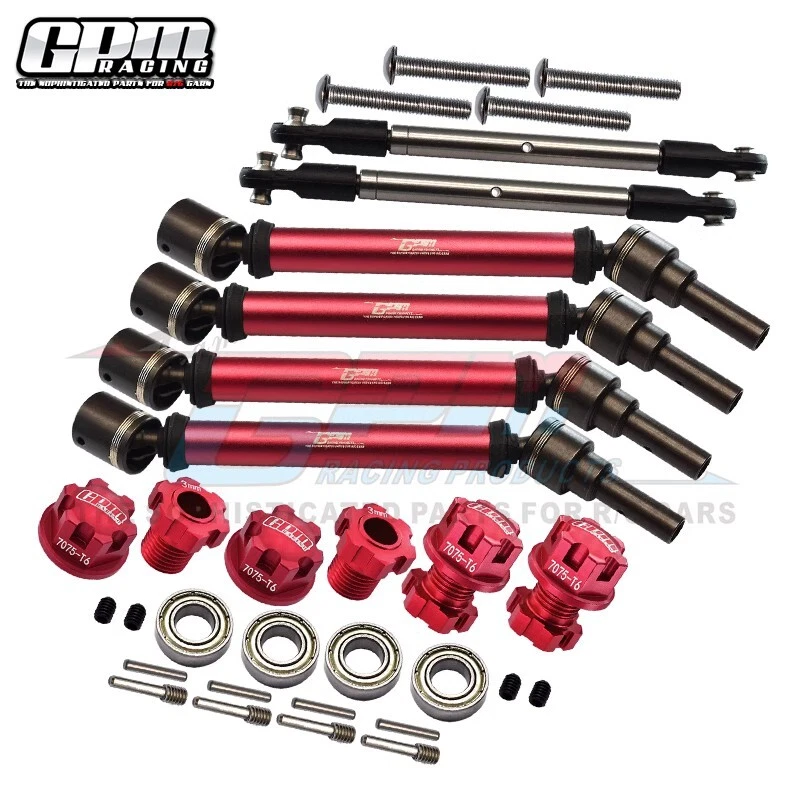 F&R CVD Drive Shaft+Hex Adapter+Wheel Lock+Front Steering Tie Rod TRAXXAS Maxx - Image 1 of 1