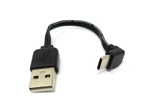 USB 3.1 Cable 13 CM Type C Plug To 2.0 Type A Plug Angle Flat Black - Picture 1 of 6