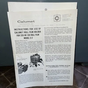 Vintage Calumet Rollenfilmhalter für 220 oder 120 Rollenfilm Modus C-2 mit Stativ - Bild 1 von 12