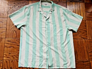 Camicia DUVIN Traveler Cabana con bottoni VERDE MENTA a righe taglia M leggera stre - Foto 1 di 6