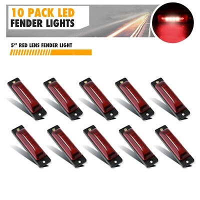 10X Rojo 6 SMD 12V Lateral Camión Remolque Barco LED Marcador Luz Trasera EE. UU. Foto 1 de 4