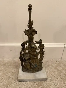 Vintage Brass Marble Candle Stick - Picture 1 of 1