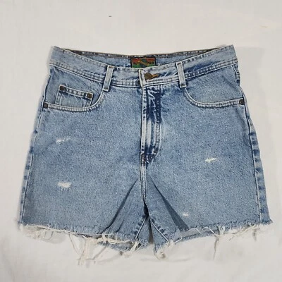 Pantalones Cortos de Jean Structure Para Mujer 31 Azul Denim Envejecido Dobladillo Crudo Años 90 Y2K EE. UU. De Colección Foto 1 de 4