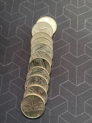 2007 P/D Mixed ￼ 1/4 Quarter Roll (10) Coins Utah￼ - Image 1 of 2