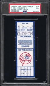 1989 KEN GRIFFEY JR. 1st GAME YANKEES STADIUM NEW YORK DEBUT MARINERS PSA TICKET - Picture 1 of 2