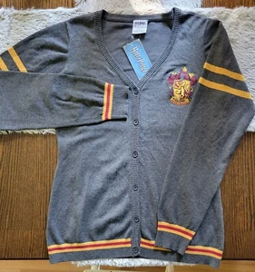 Harry Potter Womens Sweater Cardigan NEW XL Gryffindor Embroider Crest Academia - Picture 1 of 14