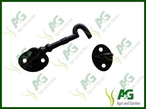 Cabin Hook and Eye 4" Black Antique Cast Iron - Picture 1 of 1