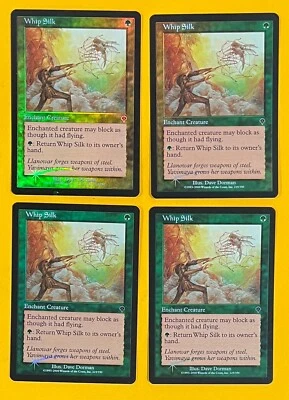 MTG WHIP SILK (Foil) (x4) Invasion (OldManMTG 011-827) - Image 1 of 3