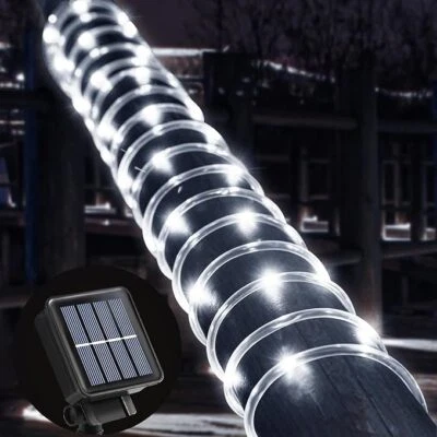 Solar Rope Light Waterproof Outdoor White Fairy String Light for Party Garden - Image 1 of 4