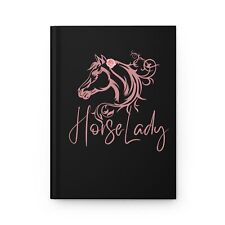 💕Horse Lady Design Hardcover Journal Matte - Equestrian Gift
