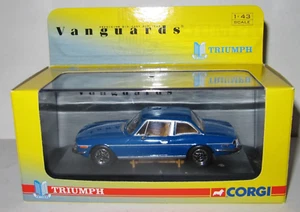 CORGI VANGUARDS - TRIUMPH STAG - TAHITI BLUE (HARD TOP) MINT/PERFECT MIB - Picture 1 of 7