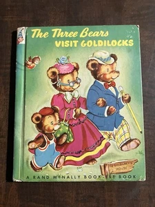 The Three Bears Visit Goldilocks Rand McNally Elf Book 1961 HC Vintage Fairytale - Picture 1 of 13