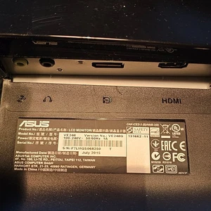 ASUS VE248Q 24" Full HD 1080p LED LCD Monitor with HDMI, DisplayPort, VGA VESA - Picture 1 of 10