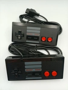 Official NES 2 X Controllers Replacement for Nintendo Console Black 2 Pack - Picture 1 of 10