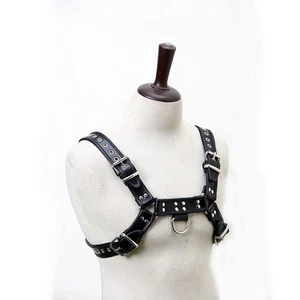 Real Leather Chest Body Harness for Gay Bondage, Cosplay - Picture 1 of 21