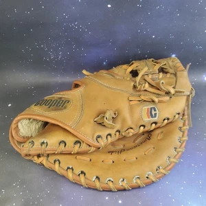 Guanto da baseball vintage Cooper Black Diamond 243 1st Baseman Steerhide RHT marrone chiaro  - Foto 1 di 15